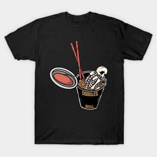 Noodles Skull, Food Skull T-Shirt